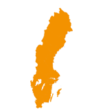 Karta på sverige i orange färg