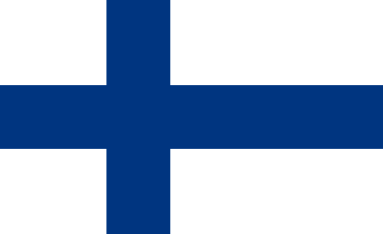finsk flagga: blått kors på vit bakgrund