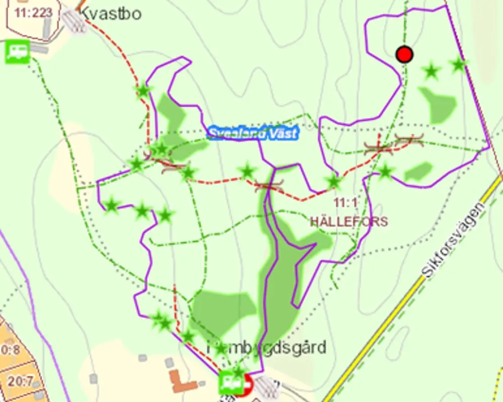 kartbild som visar vilket område där skog kommer avverkas