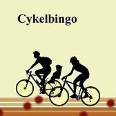 Två cyklister och texten cykelbingo